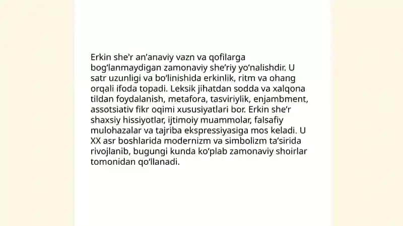 Zamonaviy she'r janrlari 3