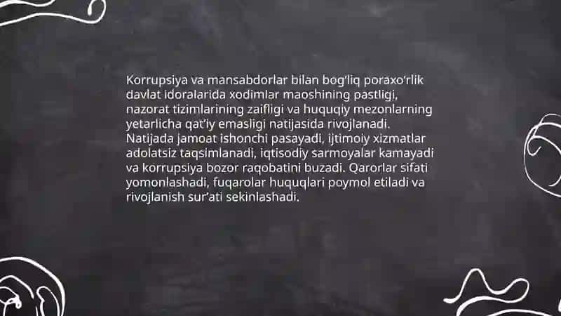 Korrupsiya va mansabdorlar bilan bogʻliq poraxoʻrlik 3