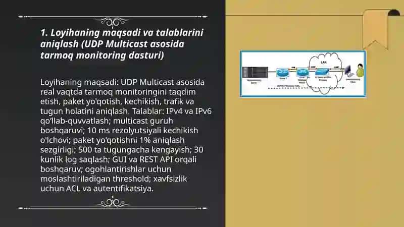 UDP Multicast asosida tarmoq monitoring dasturi yaratish 3