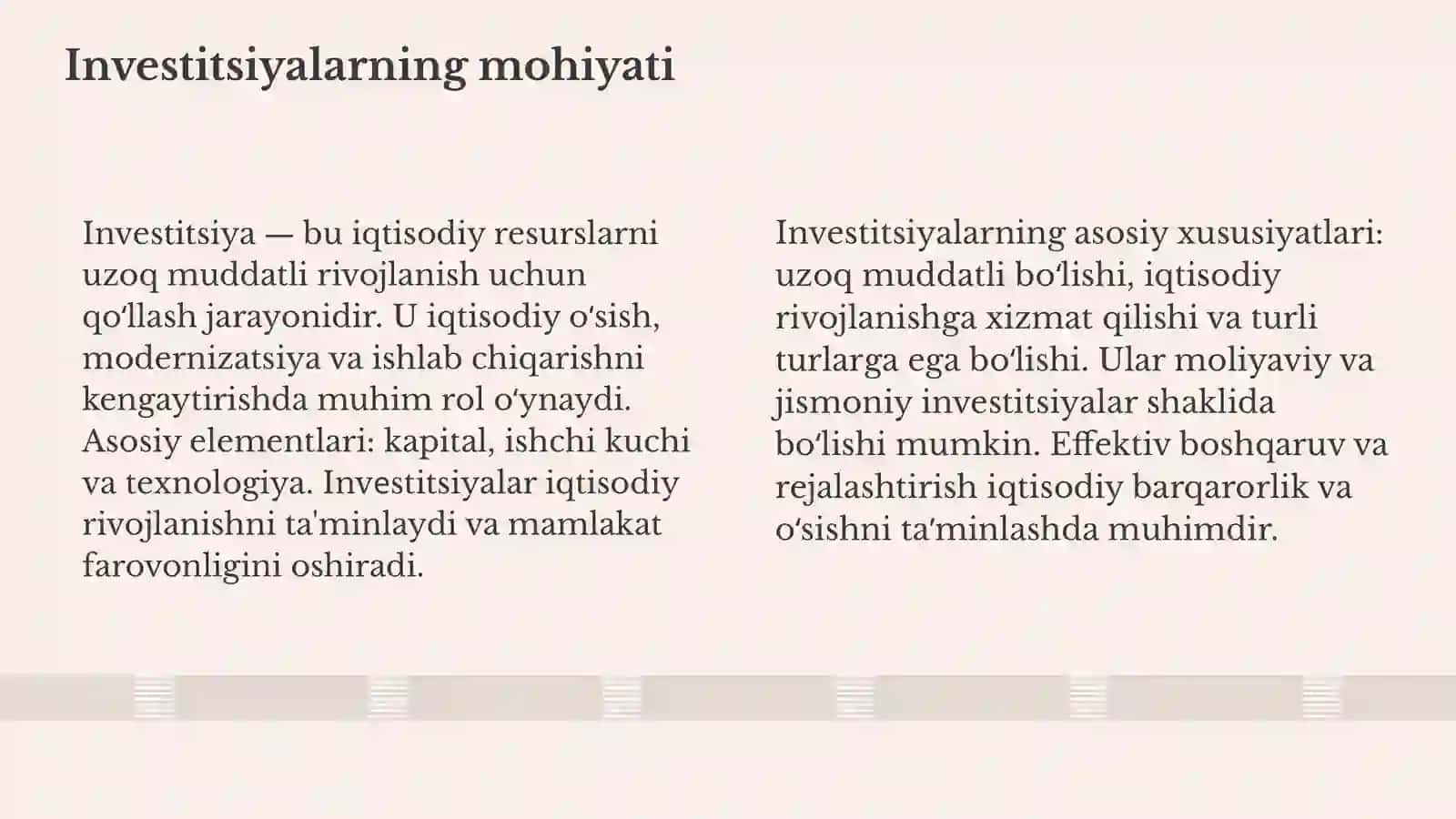 Investitsiyalarning mohiyati, manbalari va turlari 3