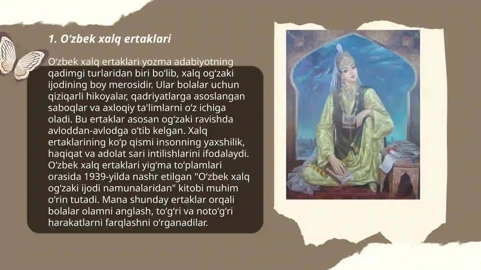 Oʻzbek folklorining janrlar tizimi haqida material toʻplash va tahlil qilish 3