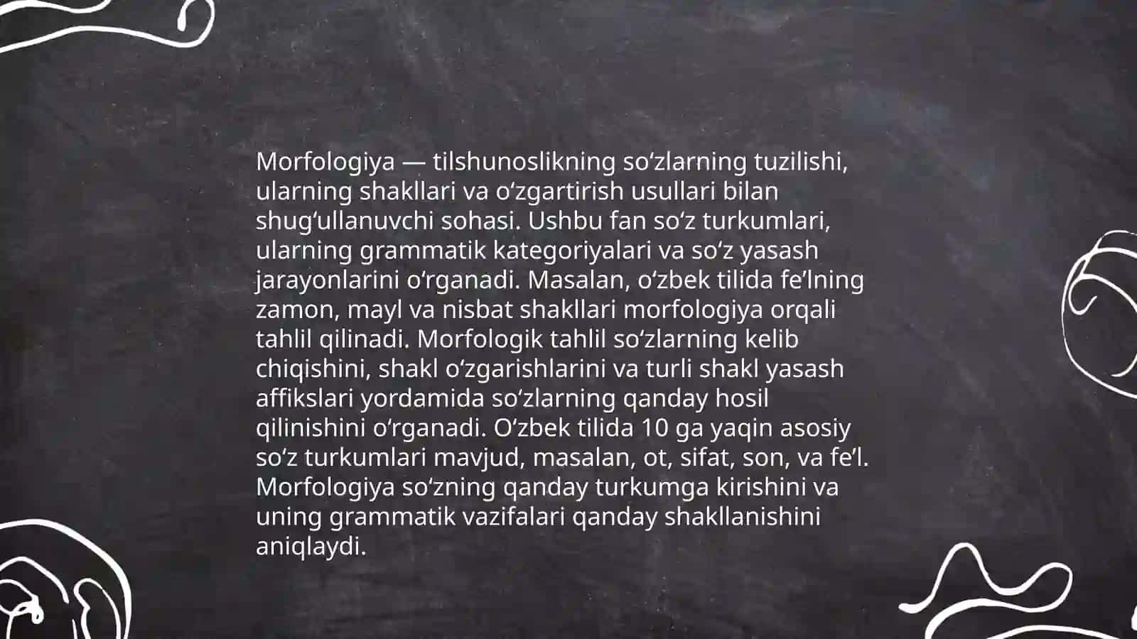 Grammatika uning qismlari. Morfologiya haqida umumiy ma'lumot 3