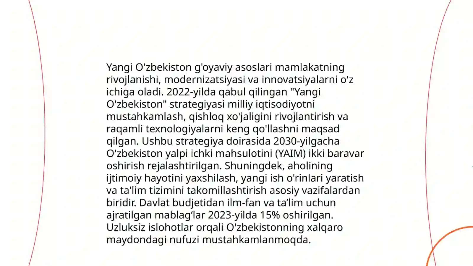 Yangi Oʻzbekistonda amalga oshirilayotgan maʼnaviy oʻzgarishlar 3