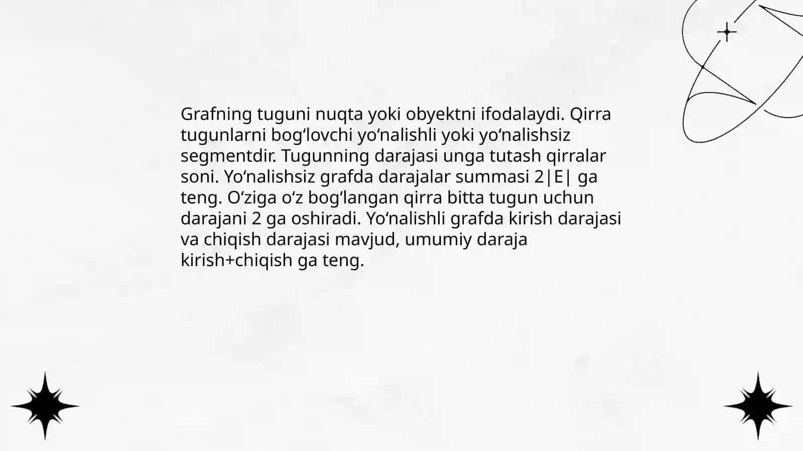 Graflar tushunchasi va ularni ifodalash usullari 3