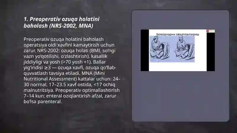 Xirurgik bemorlarni ovqatlantirish 3