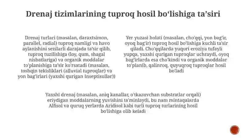 Tuproq hosil boʻlishida relefning ahamiyati 3