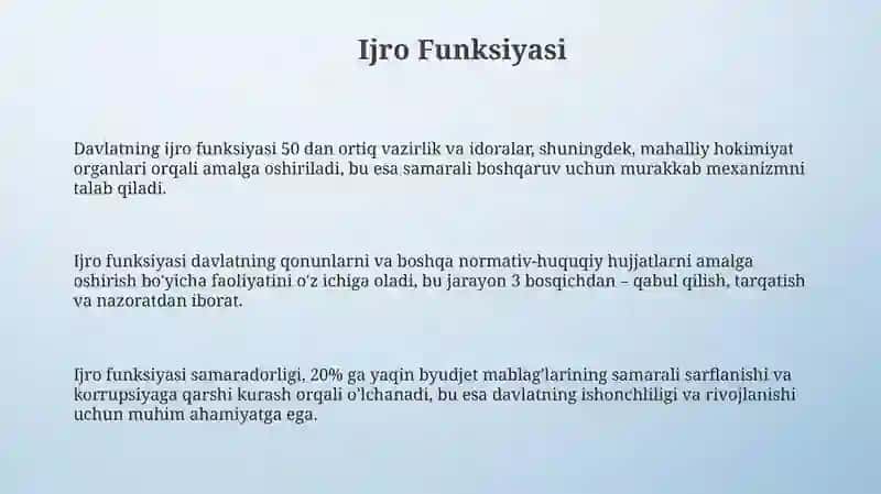 Davlatning tashkilot sifatida funksiyalari va vazifalari 3