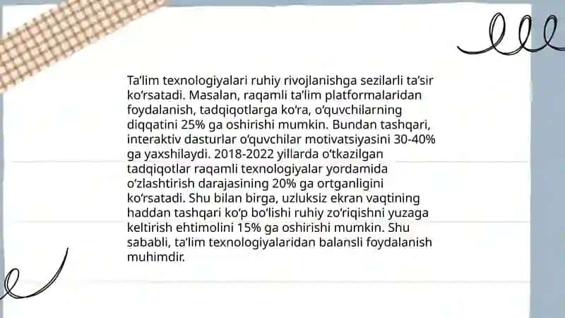 Ta’lim texnalogiyalarining psixologik xususiyatlari 3