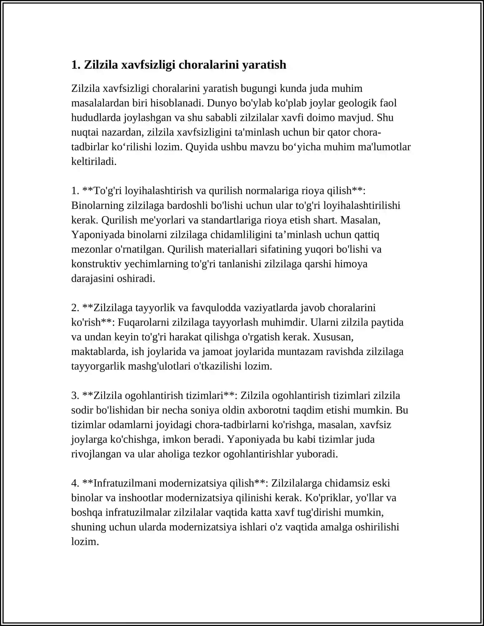 TABIIY VA TEXNOGEN XUSUSIYATLI FAVQULODDA VAZIYATLARNING OLDINI OLISH CHORA TADBIRLARI 3