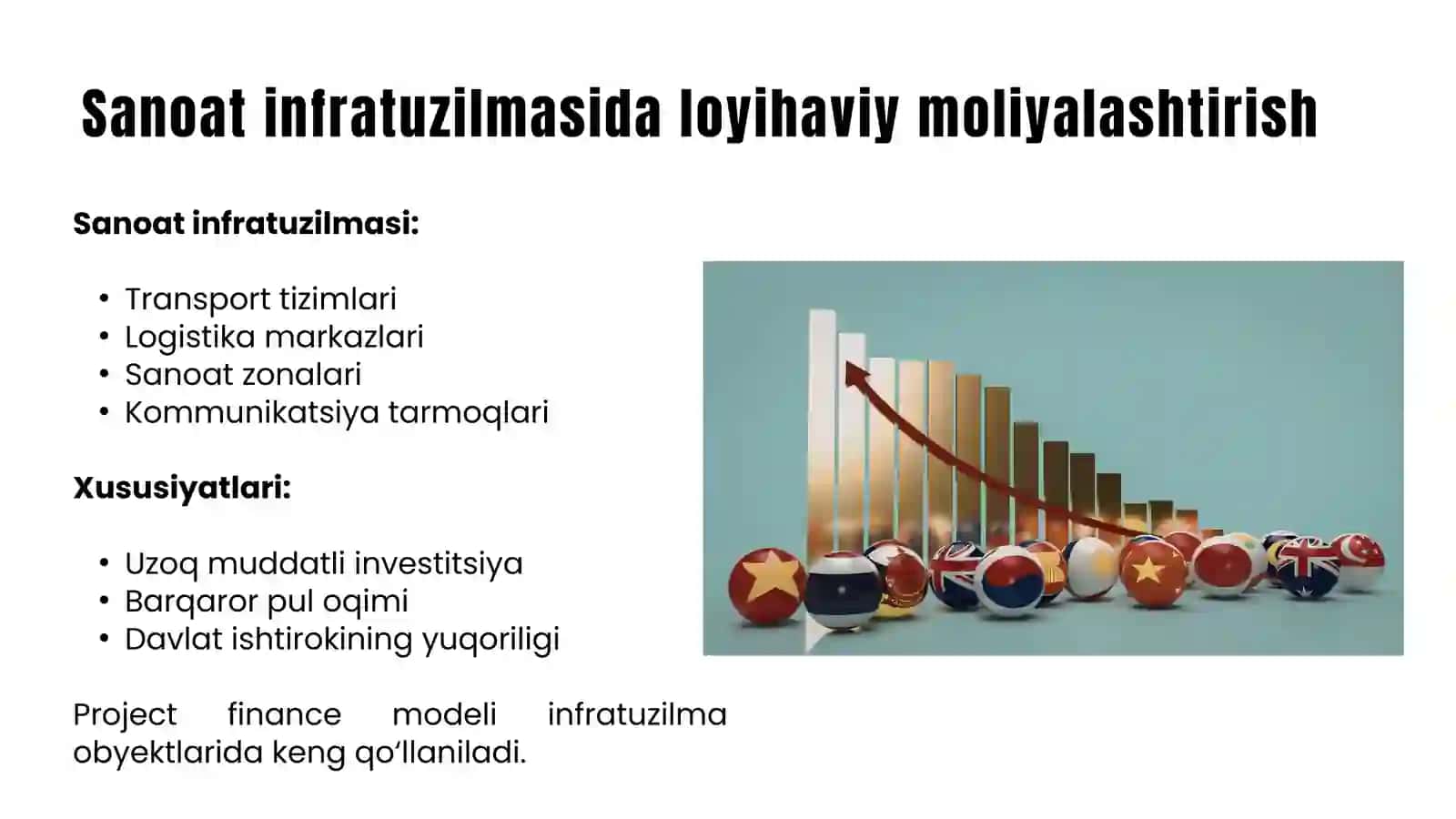 SANOAT INFRATUZILMASI, ENERGETIKA VA QAYTA ISHLASH SANOATIDA LOYIHAVIY MOLIYALASHTIRISHNING QO‘LLANILISHI. LOYIHAVIY MOLIYALASHTIRISHDA MONITORING OLIB BORISH XUSUSIYATLARI 3
