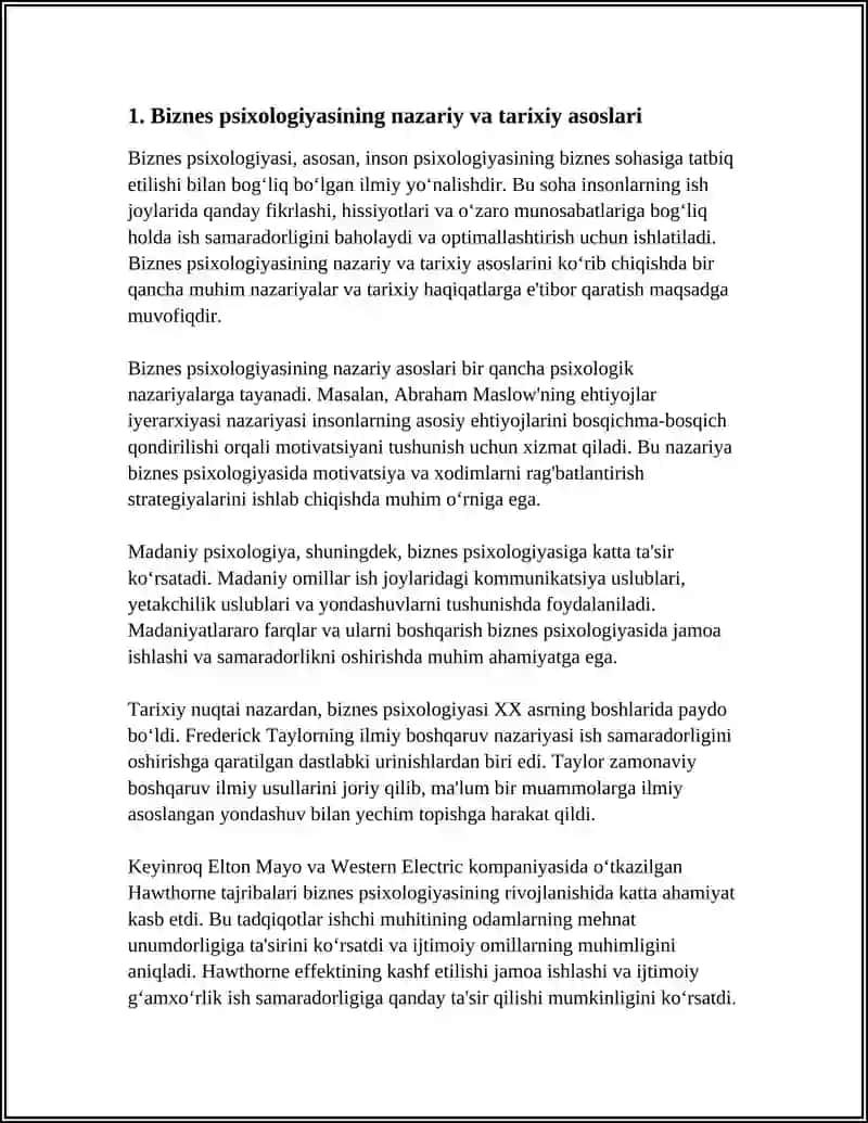 Biznes psixologiyasining nazariy va tarixiy asoslari 3