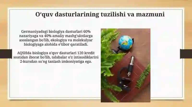 Chet ellardagi biologik ta'limning oʻziga xosligi 3