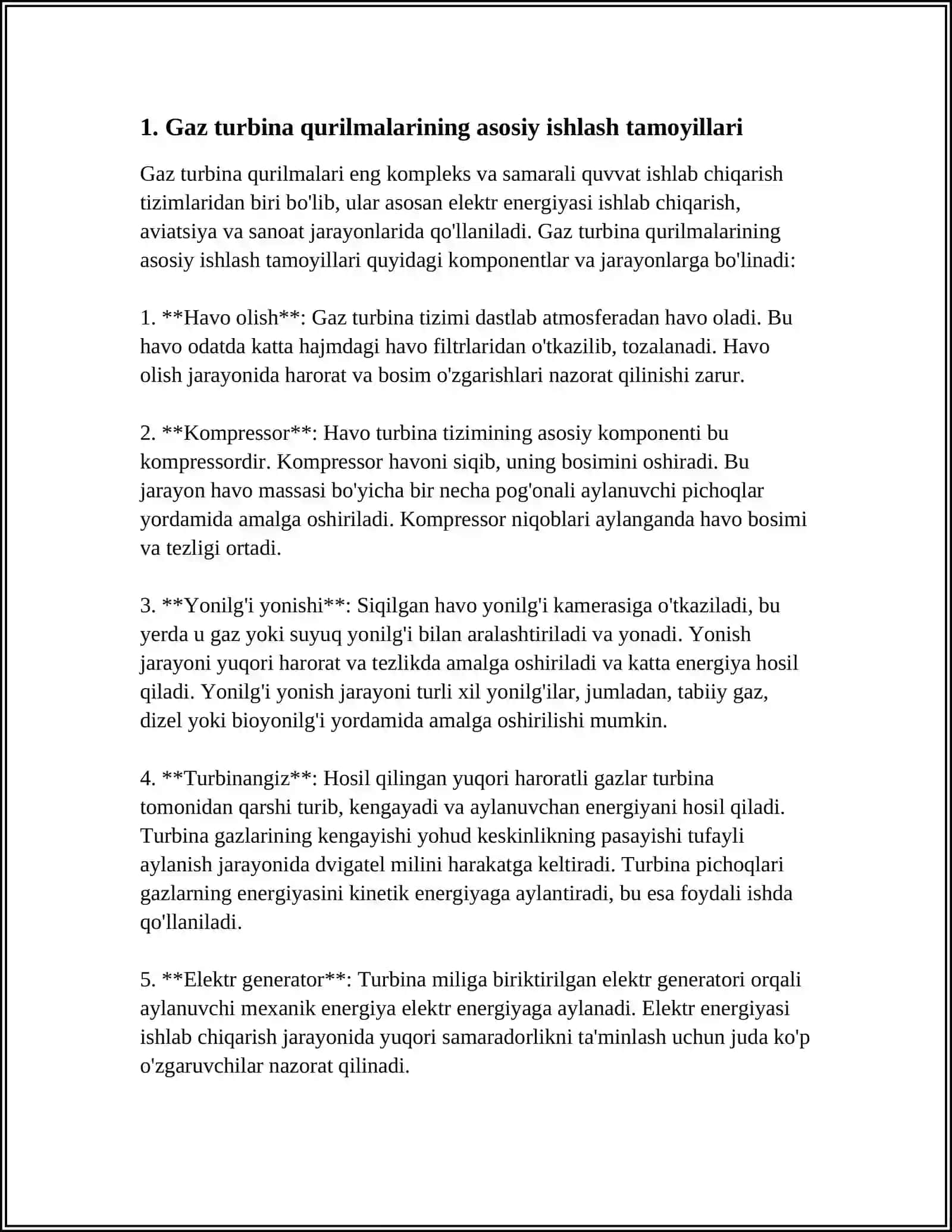 ISSIQLIKNI REGENERASIYALOVCHI GAZ TURBINA QURILMALARI 3