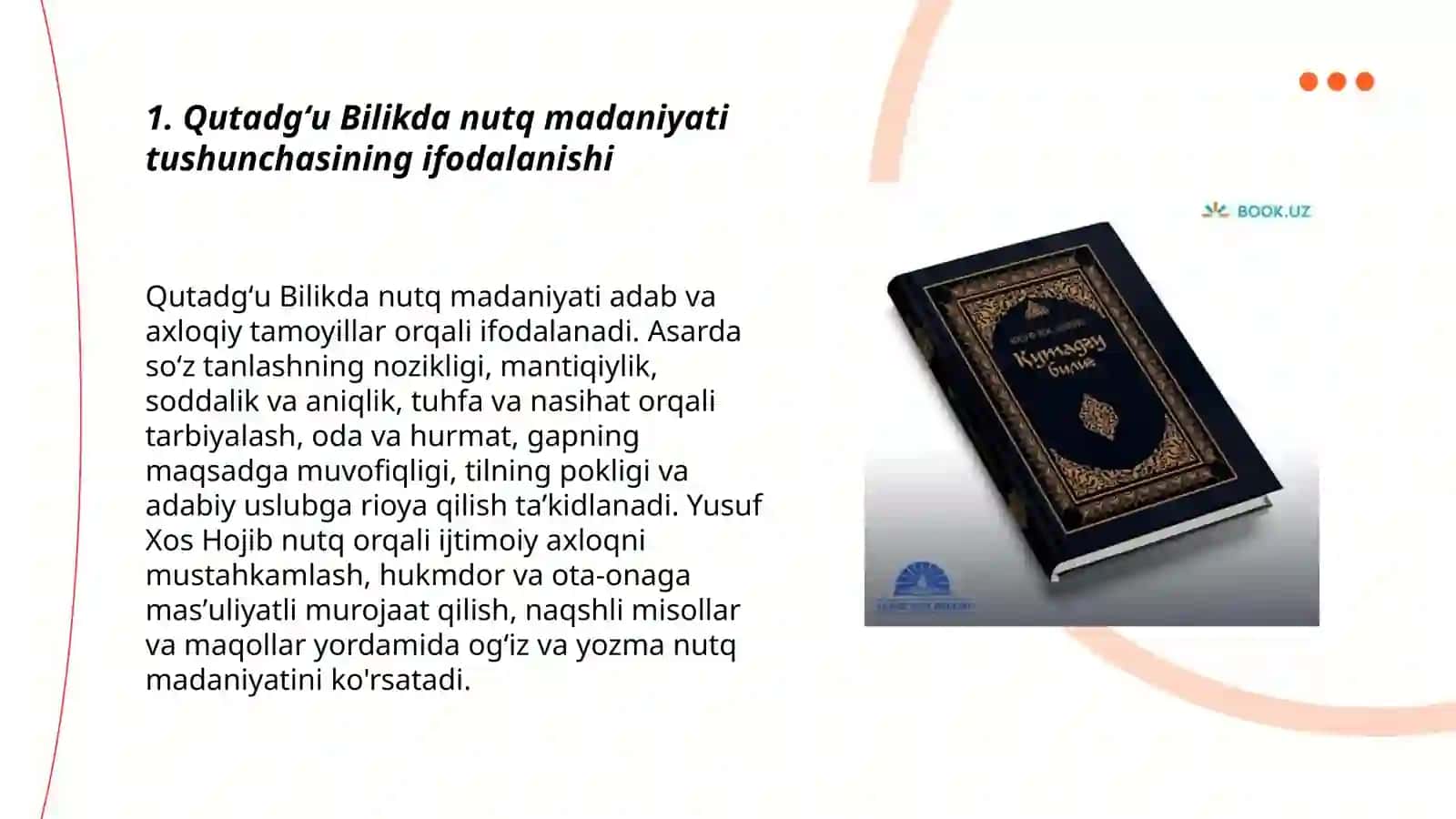 Qutadgʻu bilik asarida Nutq madaniyatiga oid qarashlar 3