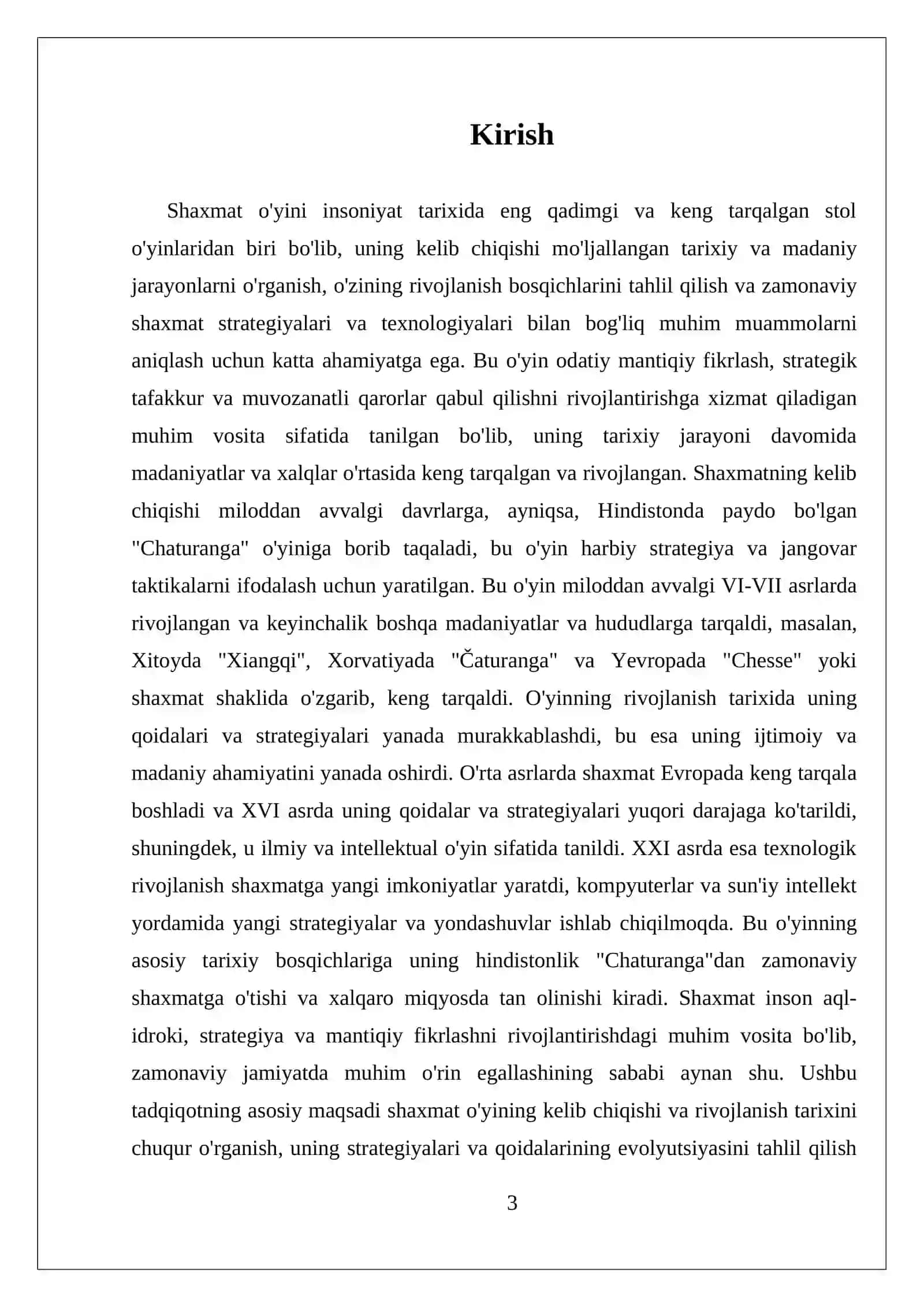 Shaxmat oyinining kelib chiqishi va rivojlanish tarixi 3