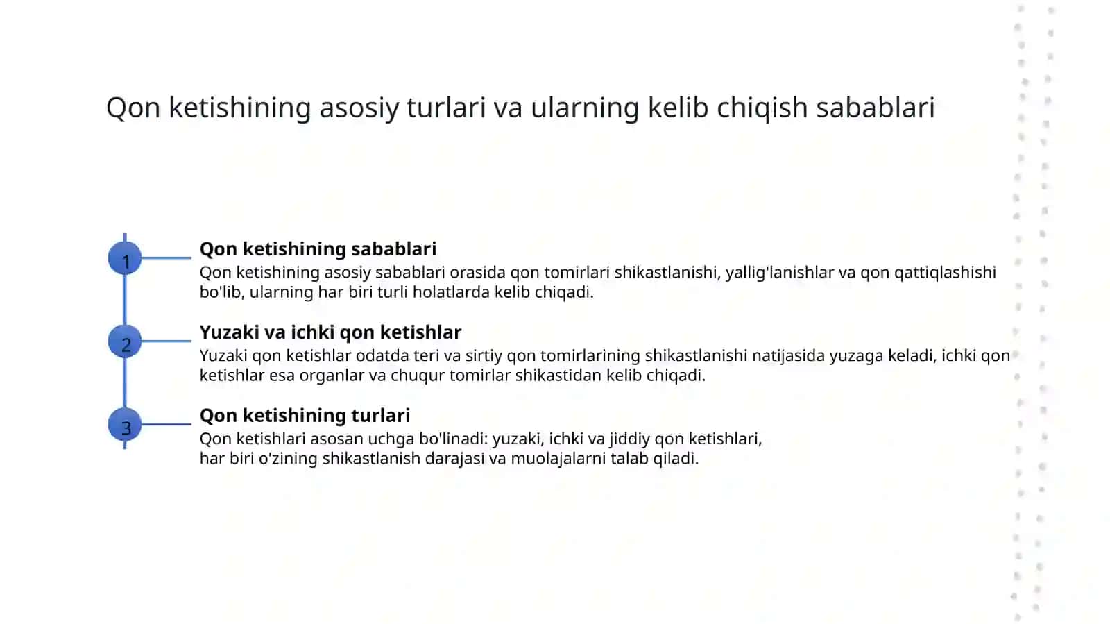 Qon ketiw turlari qon ketiwni tuxtatiw turlari 3