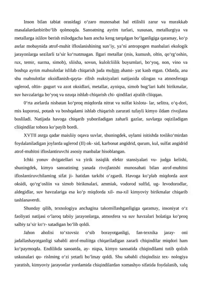 Kimyo fanining sanoat va xalq xo’jaligi rivojidagi ahamiyati 3