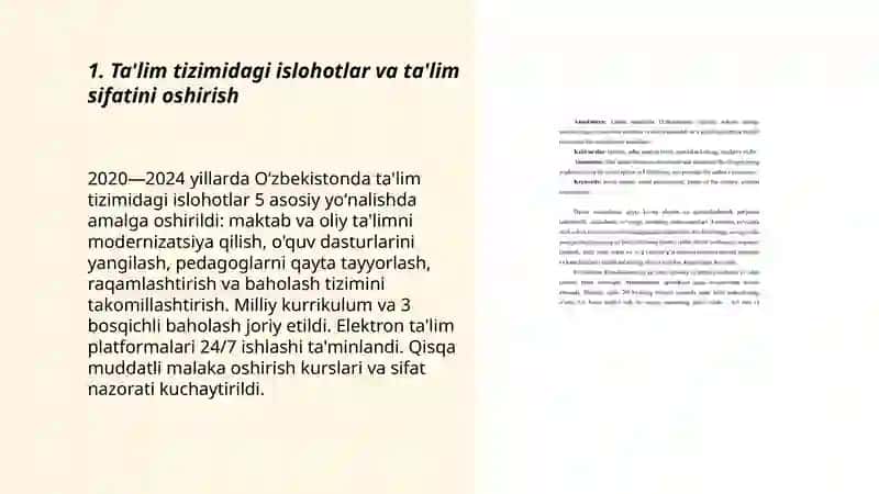 Oʻzbekistonda ijtimoiy soxada amalga oshirayotgan ijtimoiy oʻzgarishlar 3