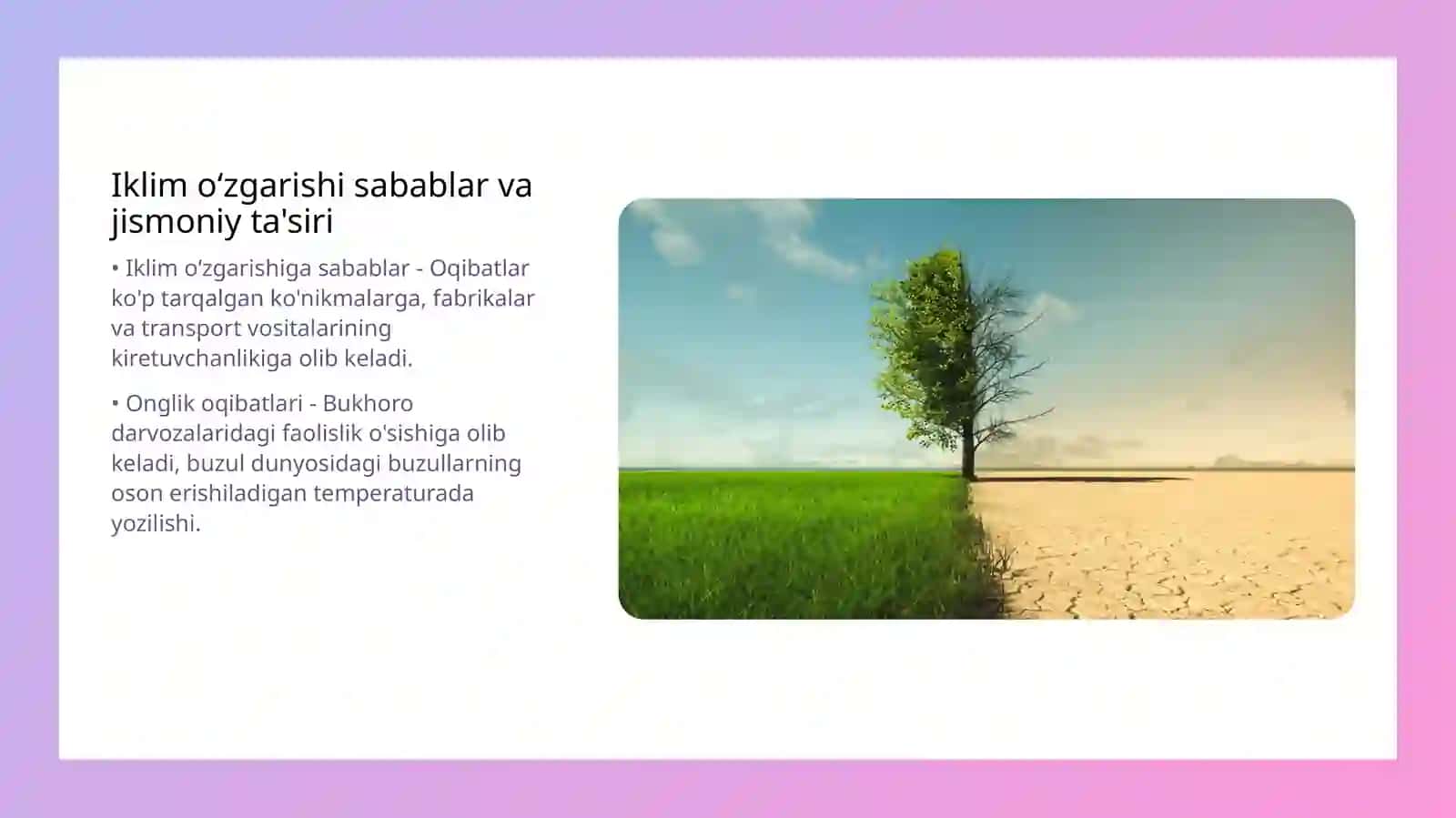 Iqlim oʻzgarishi va tibbiy geografik muammolar 3