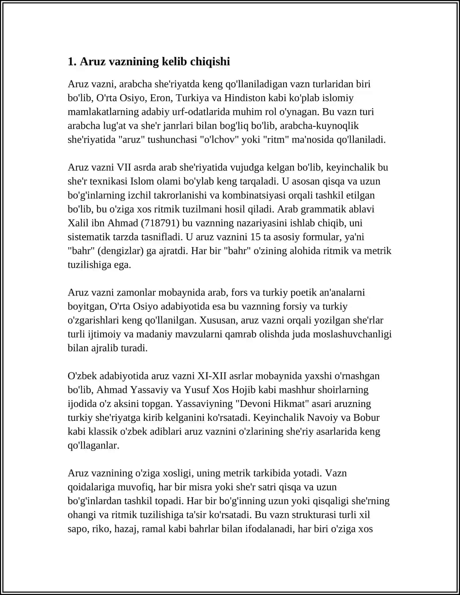 FITRATNING "ADABIYOT QOIDALARI""ARUZ HAQIDA"ASARLARINI O'RGANISH 3