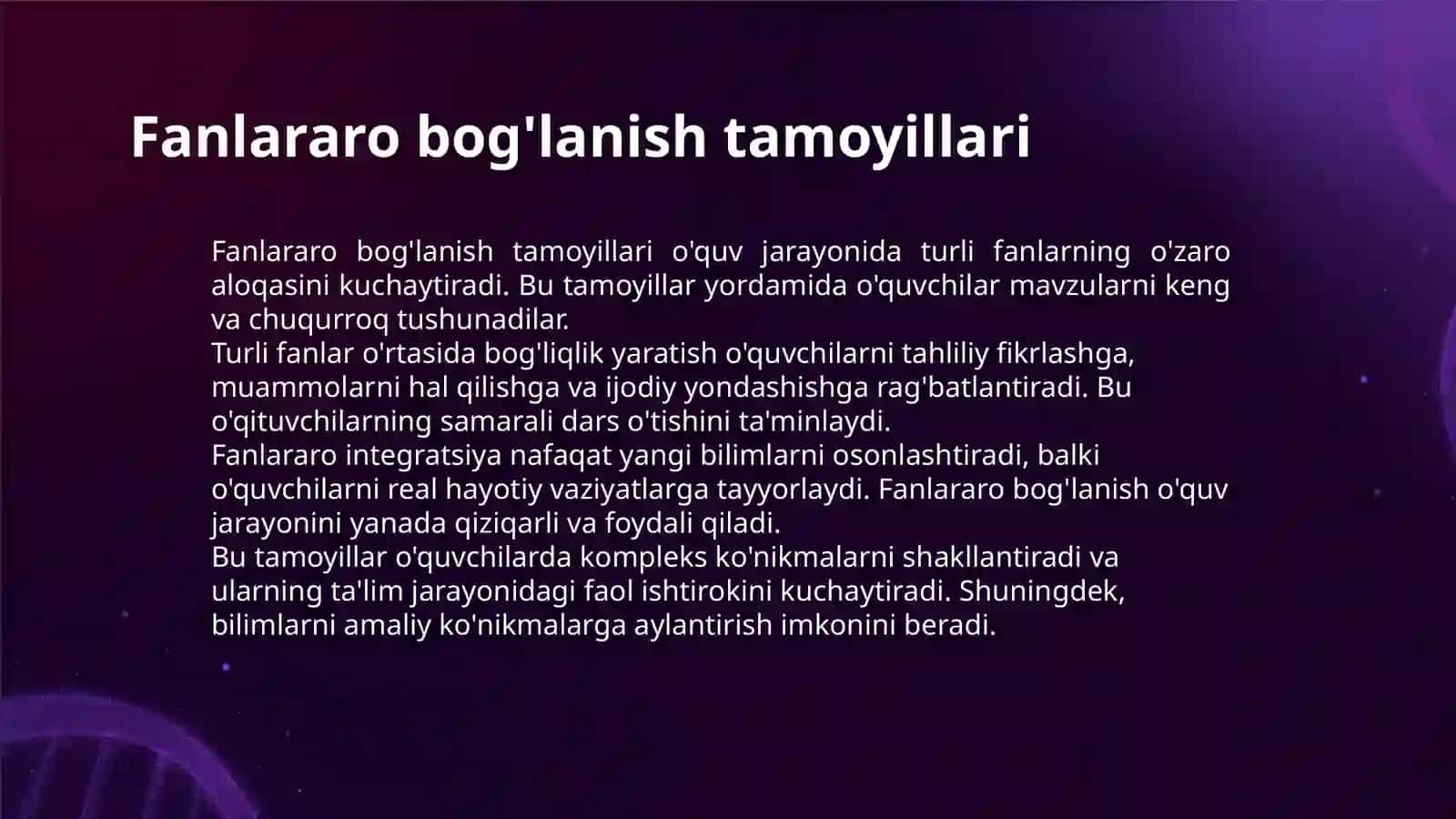 BOSHLANG'ICH SINF DARSLARINI INTEGRATSIYALASH 3