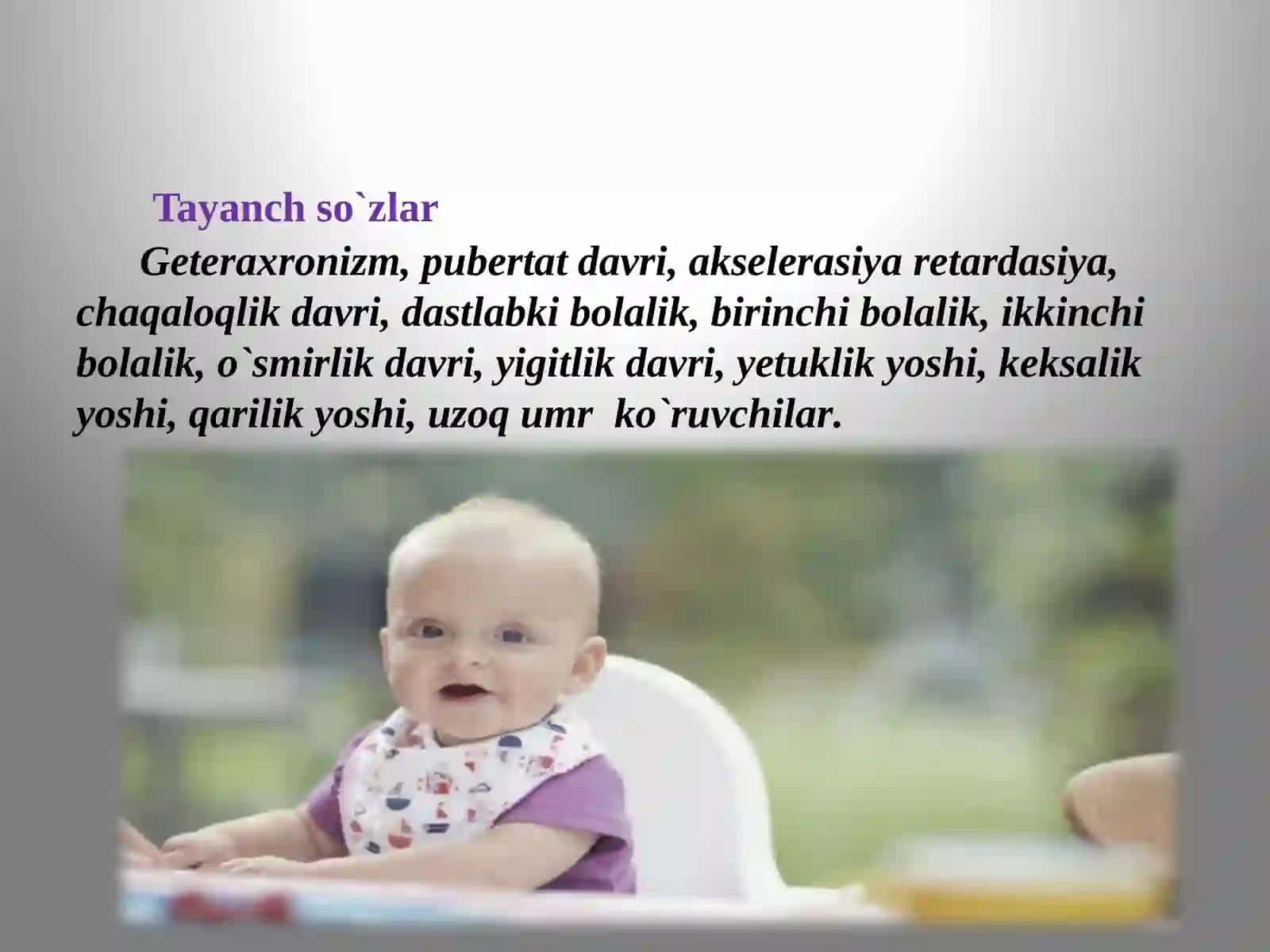 Oʻsish va rivojlanishning umumiy qonuniyatlari,organizm va muhit 3