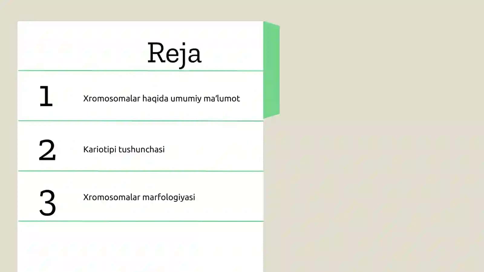 Organizmlar xromosomalarning kariotipi va marfologiyasi 3