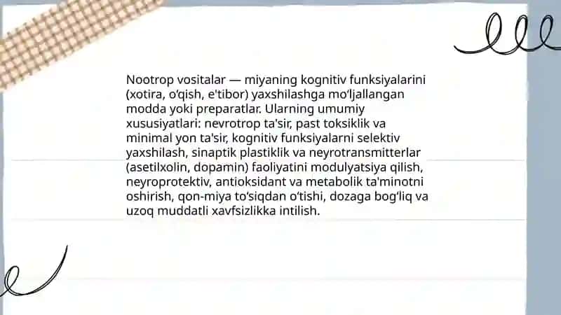 Nootrop vositalar, Analeptiklar 3