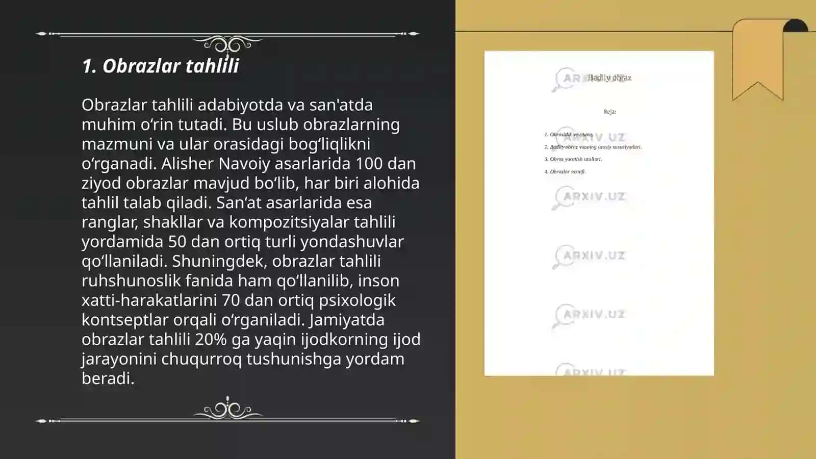 Badiiy asarlarda obrazlar mazmun va maʼno 3
