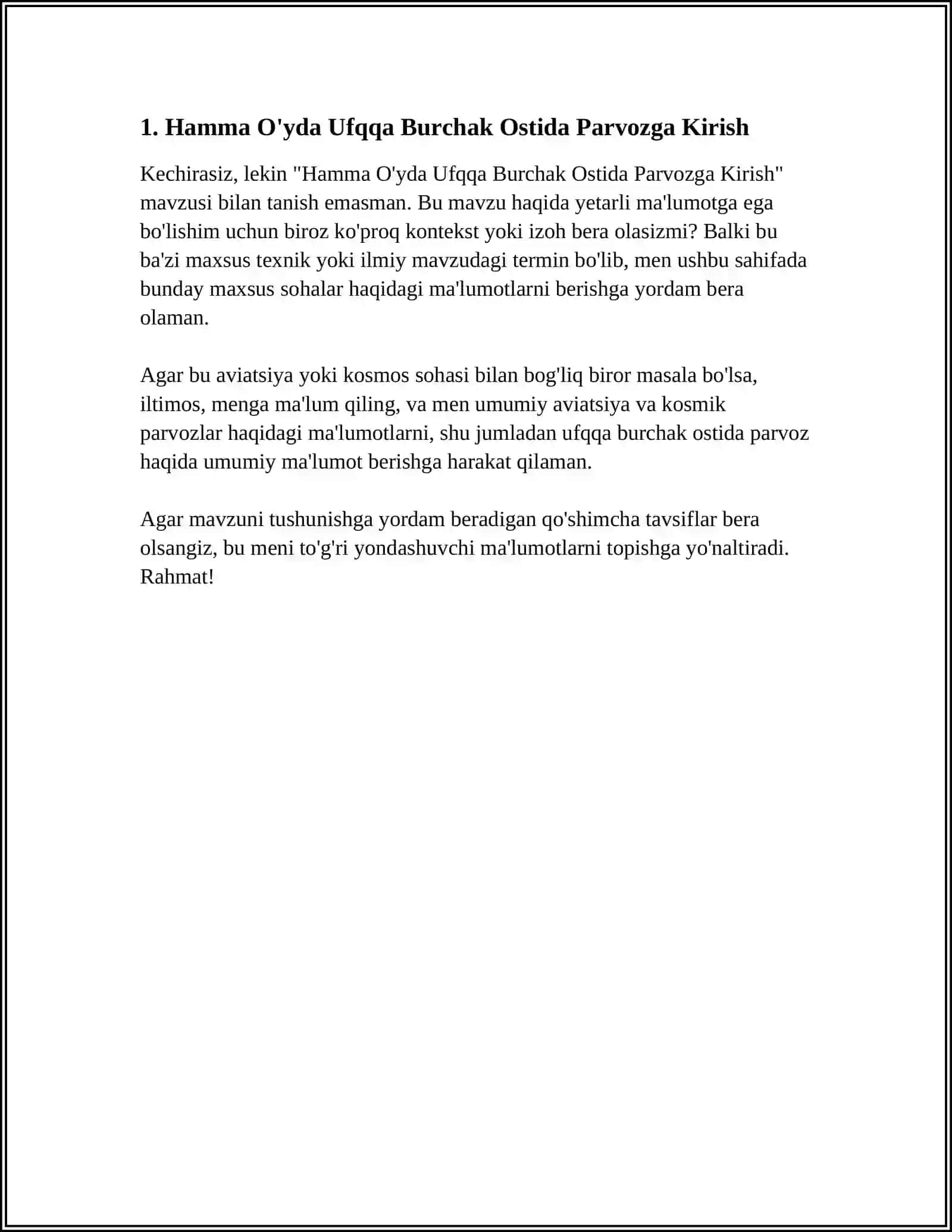 OYDA UFQQA BURCHAK OSTIDA OTILGAN JISM PARVOZINING MATEMATIK MODELINI YARATISH HUDDI SHUNDAY BOSHLANG'ICH SHAROITLARDA YERDAGI JARAYON NATIJALARINI TAQQOSLANG 3