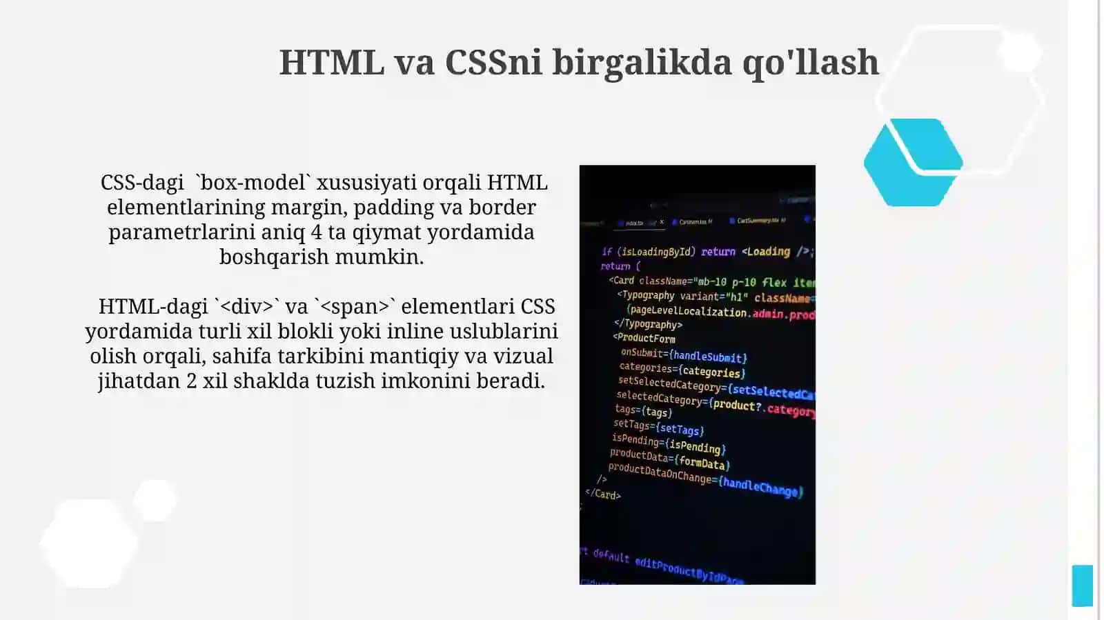HTML va CSS texnologiyalari: web-sahifa tuzilishi va uslublarini yaratish 3
