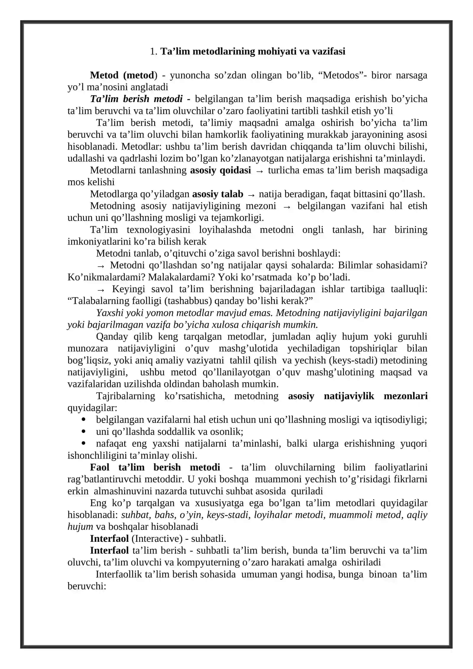 TA’LIM METODLARI VA VOSITALARI 3