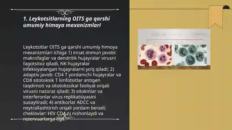 Leykotsitlar OITS ga qarshi kurash 3