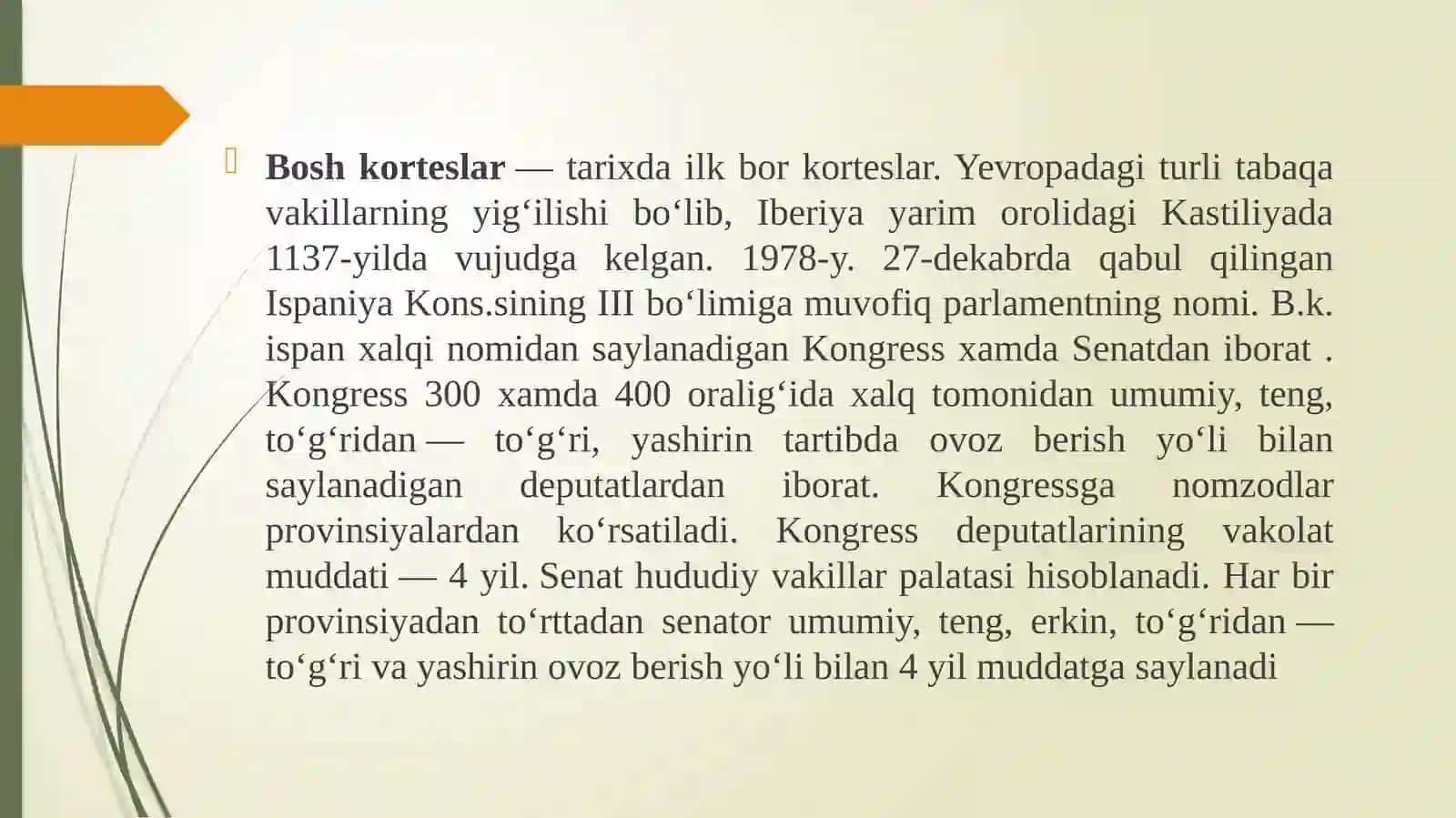 Ispaniya korteslarining faoliyati, Mikilanjelo, Donatelli, Leonardo Davinchi, Rafael faoliyati 3
