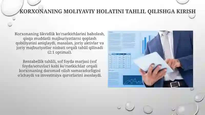 Korxonaning moliyaviy holatini tahlil qilish: Asosiy tushunchalar va metodlar 3