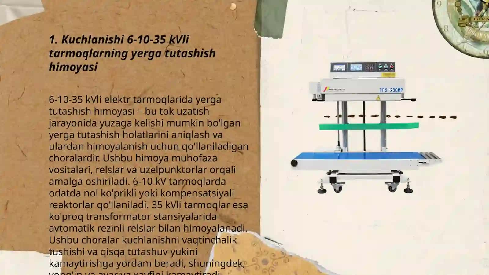 Kuchlanishi 6-10-35 kvli taqsimlovchi tarmoqlarni bir fazali yerga tutashtirishlardan himoya qilish 3