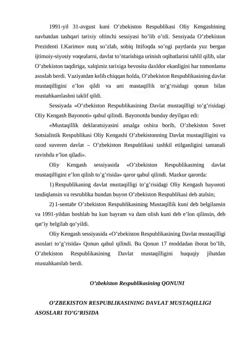 O'zbekistonda Mustaqillik G'oyalarining Tarixi Asoslari 3