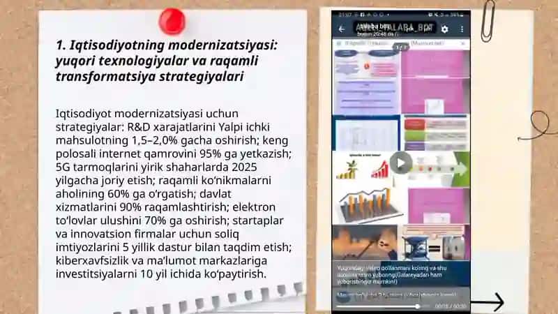 Mamlakat iqtisodiyotining modernizatsiya va diversifikatsiya 3