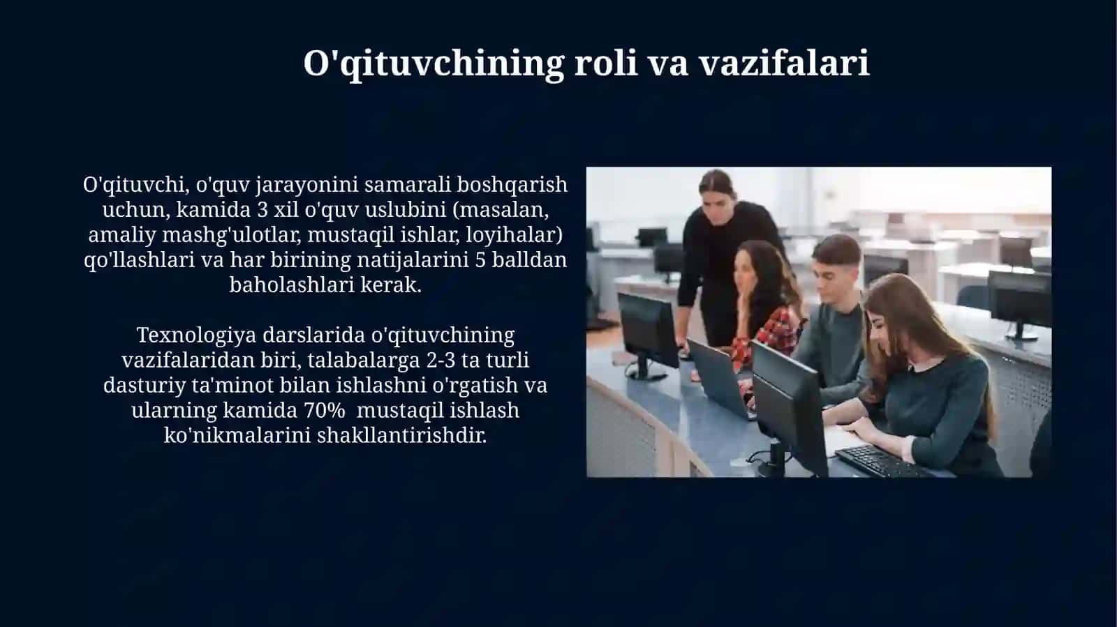 Texnologiya Darslarida O'rganish Jarayonini Tashkil Etish 3