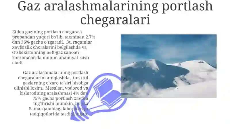 Yonilg'i va yuqori bosimli gazli aralashmalarning portlash portlash xavfini aniqlash 3