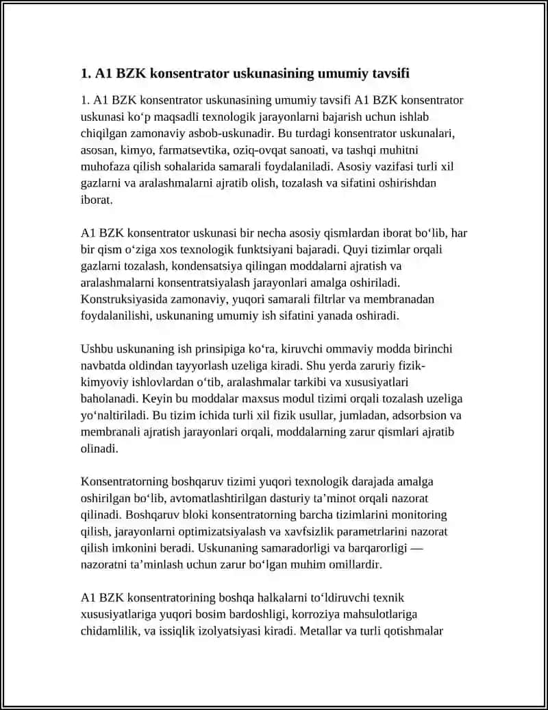 A1 BZK KONSENTRATOR USKUNASI HAQIDA MA'LUMOT 3