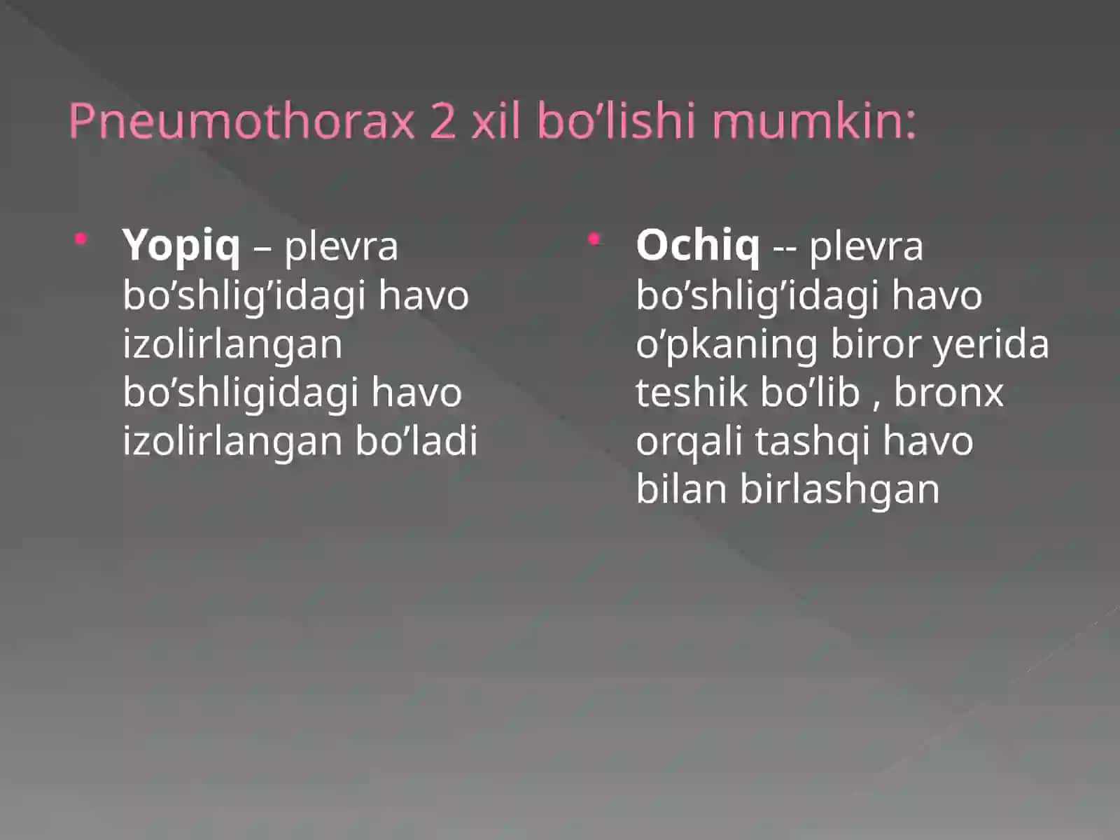Plevrabo’shlig’idahavoto’planishsindromi 3