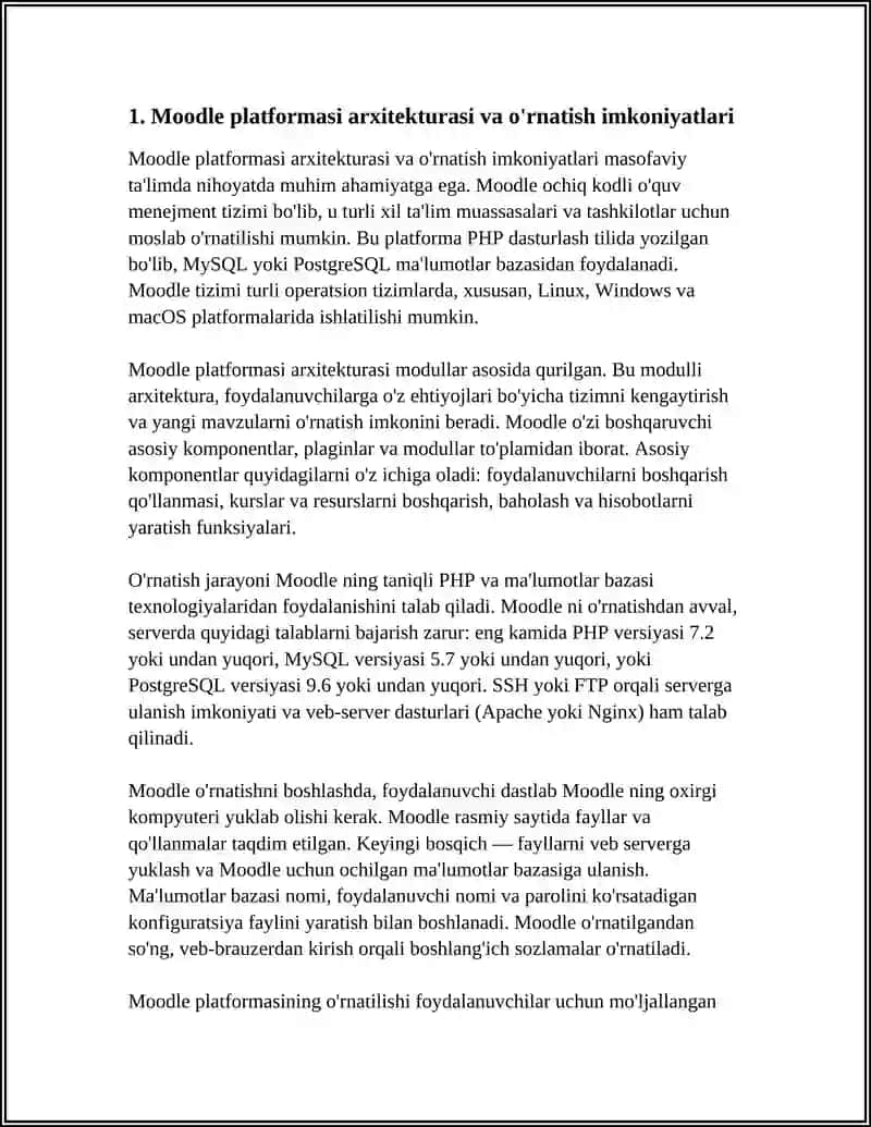 Moodle Platformasida Masofaviy Talimni Boshqarish Imkoniyatlari va Funksiyalari 3