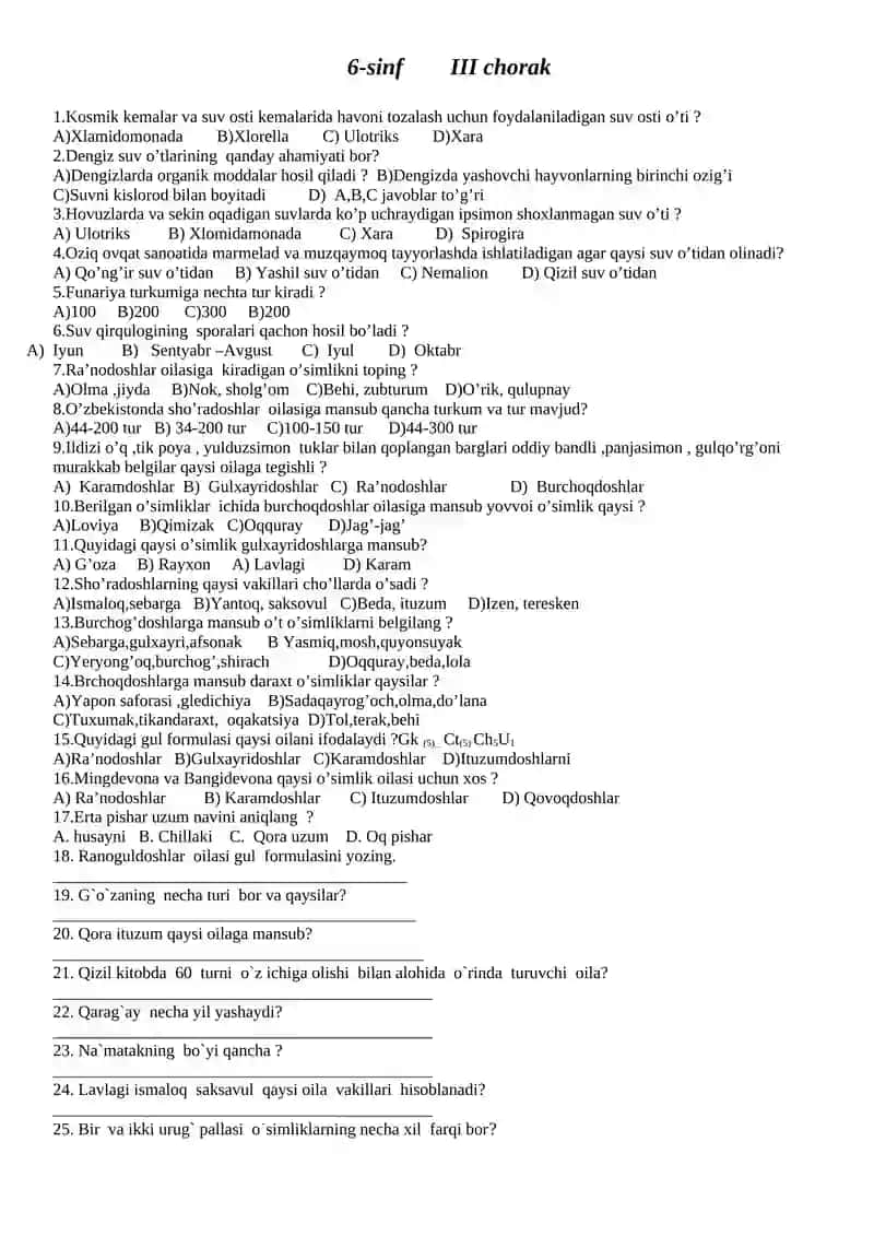 6-sinf botanika 1-chorak 3