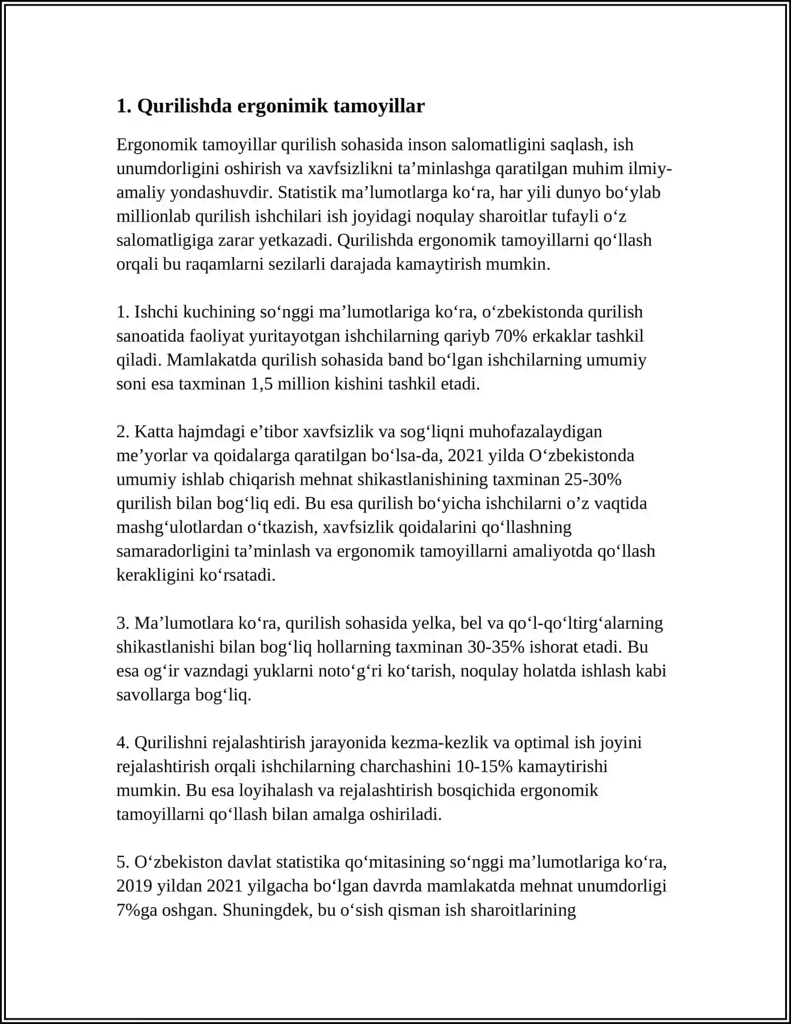QURILISHDA ERGANOMIKA VA UNING ASOSLARI 3