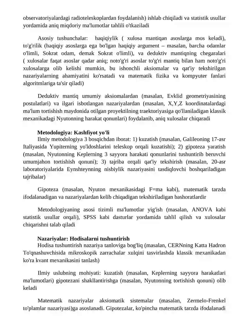 Aksioma, gipoteza, nazariya fan metodologiyasining asosiy tushunchalari 3