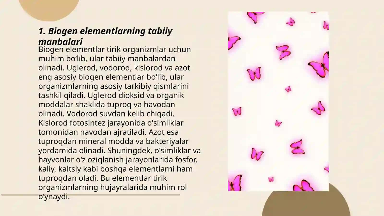 Biogen elementlar va ularning ahamiyati haqida 3