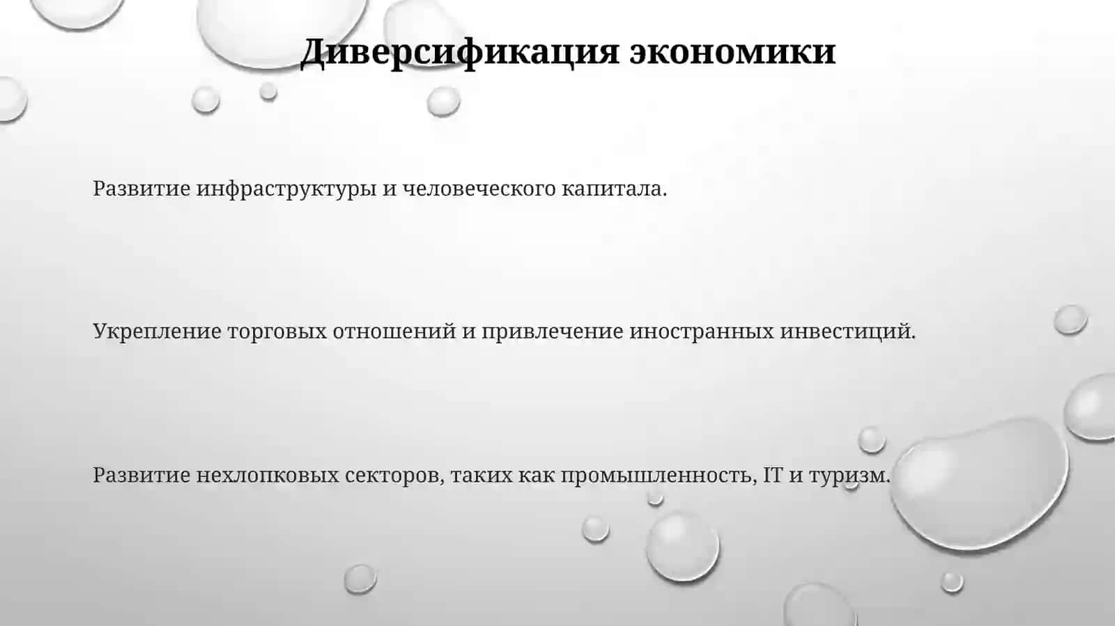 Основные стратегии направленные на экономическую независимость Узбекистана 3