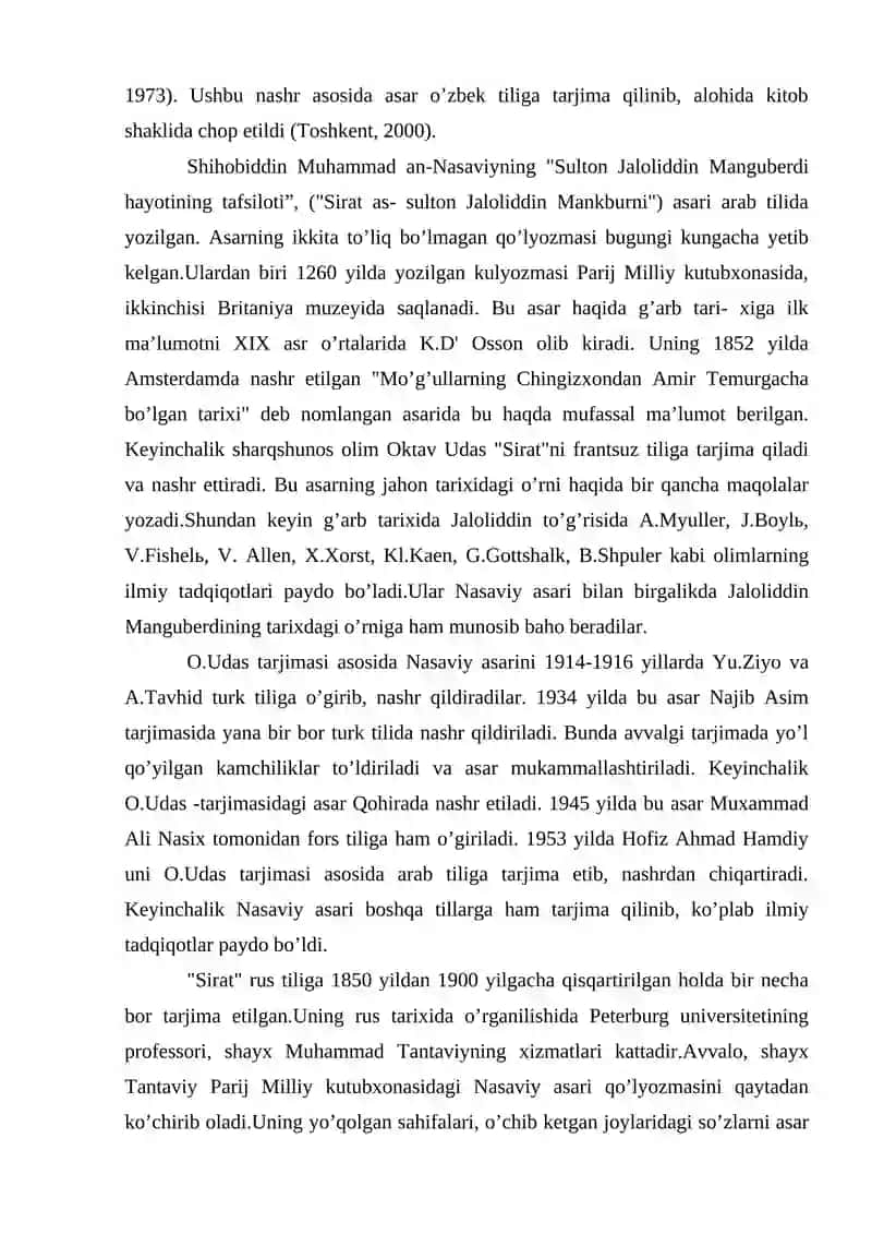 Shihobuddin Muhammad an-Nasaviyning “Sirot us sulton Jaloliddin Manguberdi” asari 3