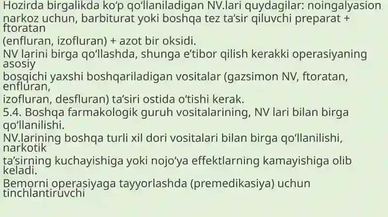 Narkoz vositalari 3